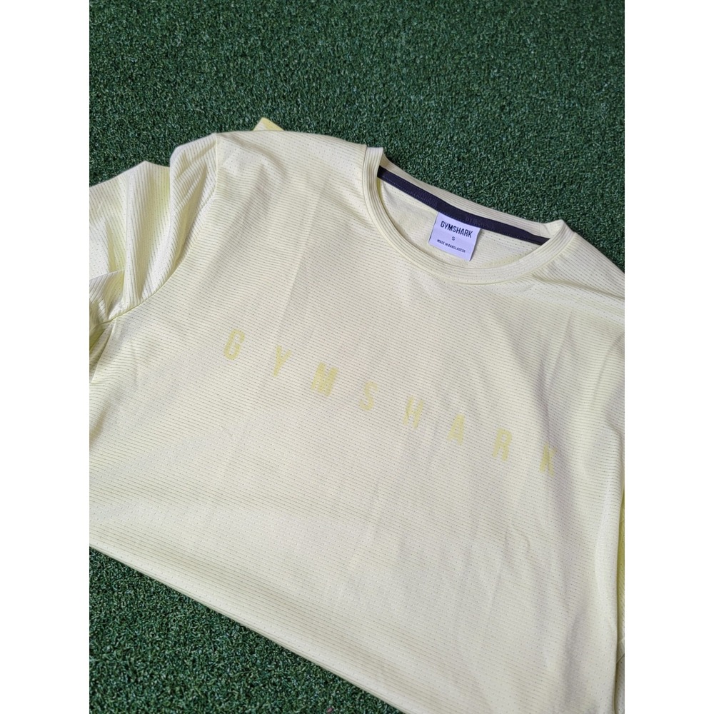 Gymshark Mens Yellow Speed Performance Training‎ Shirt- Size Small